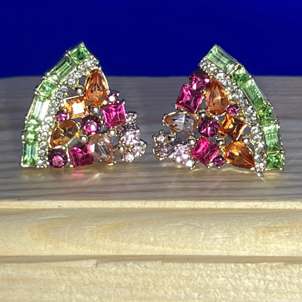 Rhinestone Watermelon Earrings